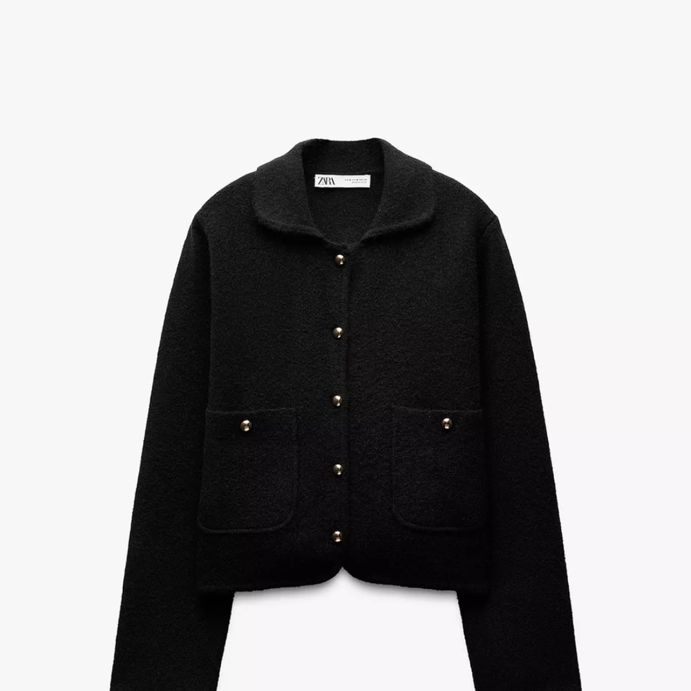 Zara Women's Black Teddy Jacket